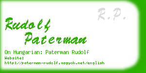 rudolf paterman business card